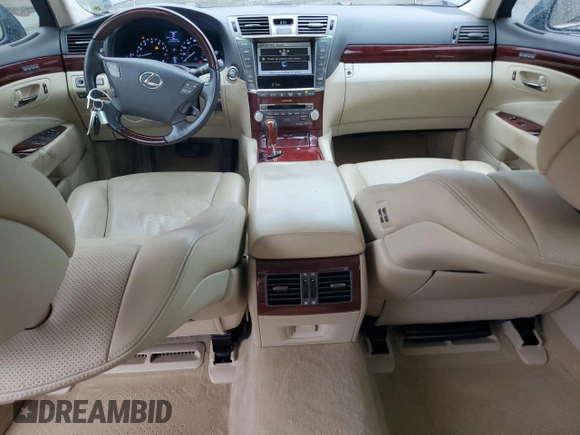2012 Lexus LS 460 L with VIN JTHGL5EF1C5045907, listed as a Copart auction lot 54168465 with 55,688 mi miles and Salvage title. Bid and sale history available at DreamBid. Image 8.