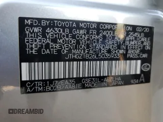 2020 Lexus IS 350 F Sport with VIN JTHGZ1B26L5035933, listed as a Copart auction lot 70339434 with 23,251 mi miles and Salvage title. Bid and sale history available at DreamBid. Image 14.