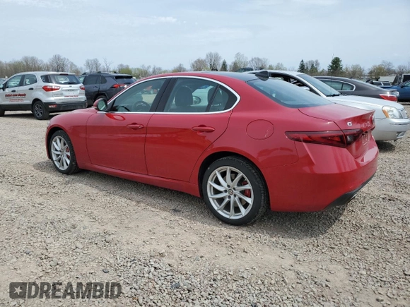 2018 Alfa Romeo Giulia with VIN ZARFAEDN0J7577037, listed as a Copart auction lot 54208215 with 54,175 mi miles and Salvage title. Bid and sale history available at DreamBid. Image 2.