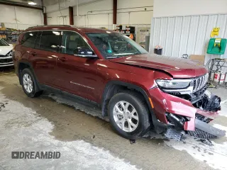 2023 Jeep Grand Cherokee Limited with VIN 1C4RJKBG7P8865294, listed as a Copart auction lot 57562135 with 35,612 mi miles and Salvage title. Bid and sale history available at DreamBid. Image 4.