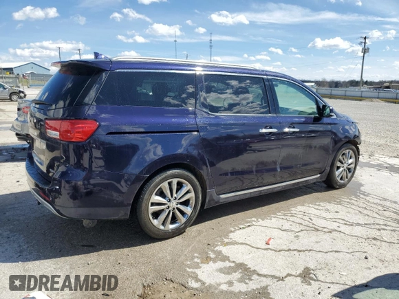 2018 Kia Sedona SX-L with VIN KNDME5C12J6379862, listed as a Copart auction lot 50161965 with 95,799 mi miles and Salvage Title. Bid and sale history available at carsss.com. Image 3.