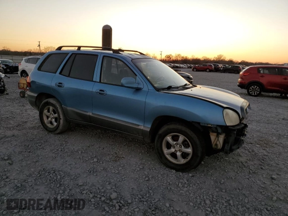 2003 Hyundai Santa Fe GLS with VIN KM8SC13D53U554812, listed as a Copart auction lot 86789014 with 0 mi miles and Salvage Title. Bid and sale history available at carsss.com. Image 4.
