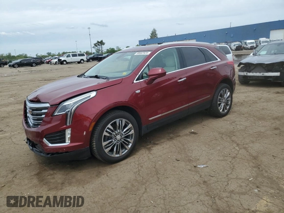2017 Cadillac XT5 Premium Luxury AWD with VIN 1GYKNERSXHZ303283, listed as a Copart auction lot 58002925 with 55,867 mi miles and Clean title. Bid and sale history available at DreamBid. Image 1.