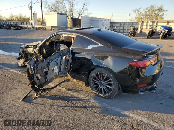 2017 Infiniti Q60 Red Sport 400 with VIN JN1FV7EL4HM701896, listed as a Copart auction lot 80770654 with 96,708 mi miles and Salvage Title. Bid and sale history available at carsss.com. Image 2.