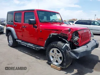 2014 Jeep Wrangler Unlimited Sport with VIN 1C4BJWDG6EL129463, listed as a IAAI auction lot 42648668 with 133,558 mi miles and . Bid and sale history available at DreamBid. Image 1.