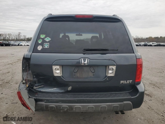 2005 Honda Pilot EX with VIN 5FNYF18465B038310, listed as a Copart auction lot 51116105 with 214,662 mi miles and Salvage Title. Bid and sale history available at carsss.com. Image 6.