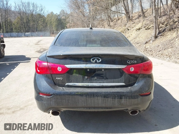 2015 Infiniti Q50 Premium with VIN JN1BV7AR2FM420542, listed as a IAAI auction lot 41787473 with 83,955 mi miles. Bid and sale history available at carsss.com. Image 17.
