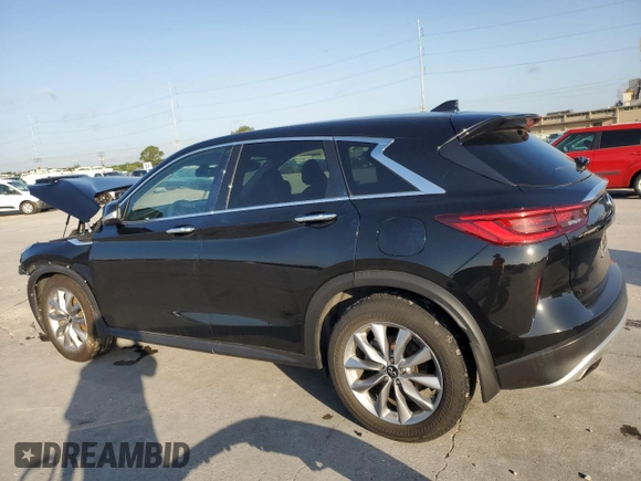 2022 Infiniti QX50 Pure with VIN 3PCAJ5AA9NF117753, listed as a Copart auction lot 56597475 with 30,680 mi miles and Salvage title. Bid and sale history available at DreamBid. Image 2.