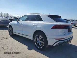 2021 Audi Q8 Premium Plus z VIN WA1EVAF17MD032644, wystawiony jako Copart lot #50884135 z przebiegiem 53 866 mil mil oraz Szkoda całkowita • Salvage title. Historia ofert i sprzedaży dostępna na DreamBid. Obrazek 2.