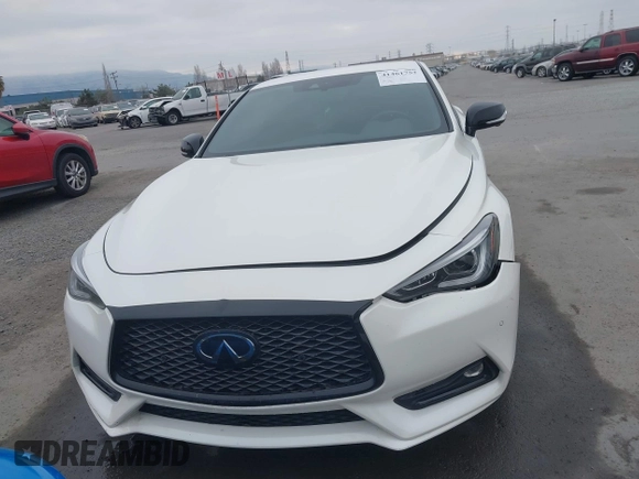 2021 Infiniti Q60 Red Sport 400 with VIN JN1FV7LK1MM530013, listed as a IAAI auction lot 41461752 with 52,844 mi miles and . Bid and sale history available at DreamBid. Image 12.