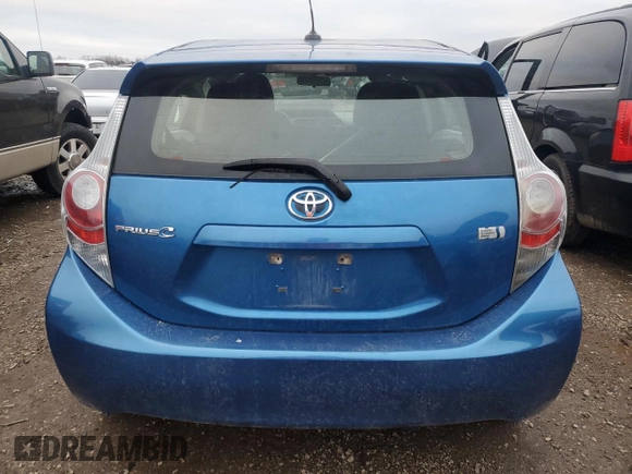 2013 Toyota Prius One with VIN JTDKDTB3XD1555415, listed as a Copart auction lot 81941924 with 93,266 mi miles and Salvage Title. Bid and sale history available at DreamBid. Image 6.