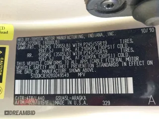 2011 Toyota Highlander Limited with VIN 5TDDK3EH2BS049549, listed as a IAAI auction lot 41838695 with 145,638 mi miles. Bid and sale history available at carsss.com. Image 9.