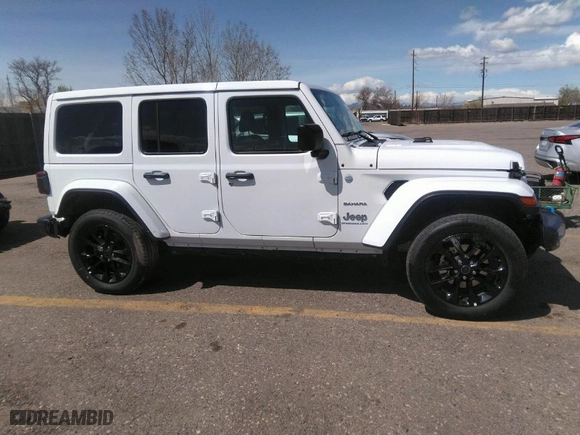 2024 Jeep Wrangler 4xe Sahara with VIN 1C4RJXP6XRW292449, listed as a IAAI auction lot 41949234 with 28,680 mi miles. Bid and sale history available at carsss.com. Image 13.
