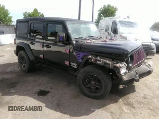 2018 Jeep Wrangler Unlimited Sport S z VIN 1C4HJXDG5JW159062, wystawiony jako IAAI lot #42229427 z przebiegiem 51 046 mil mil oraz . Historia ofert i sprzedaży dostępna na DreamBid. Obrazek 1.