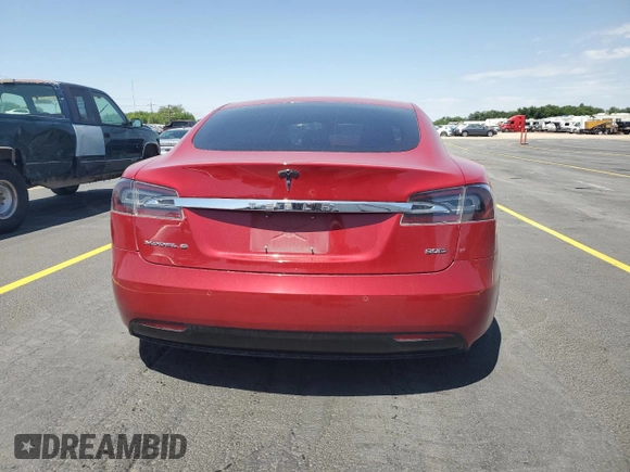 2016 Tesla Model S 90D with VIN 5YJSA1E26GF150180, listed as a Copart auction lot 59776265 with 141,218 mi miles and Salvage title. Bid and sale history available at DreamBid. Image 6.