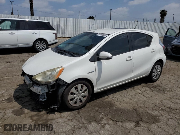 2012 Toyota Prius One with VIN JTDKDTB3XC1015531, listed as a Copart auction lot 54593835 with 186,487 mi miles and Salvage Title. Bid and sale history available at DreamBid. Image 1.