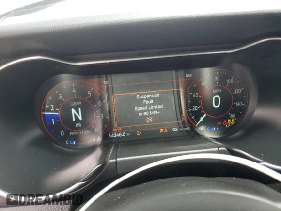 2019 Ford Mustang GT with VIN 1FA6P8CF5K5188157, listed as a Copart auction lot 62014865 with 14,346 mi miles and Salvage title. Bid and sale history available at DreamBid. Image 9.