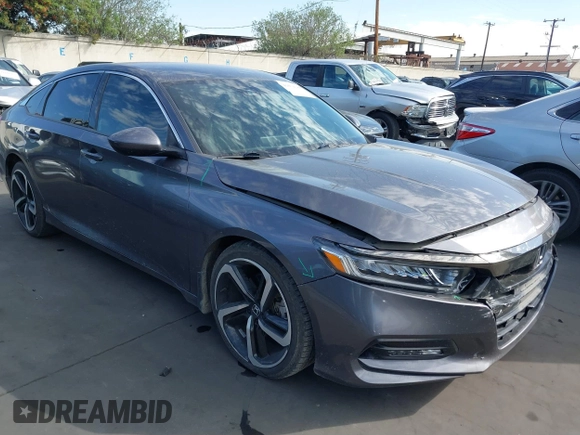 2019 Honda Accord Sport with VIN 1HGCV1F30KA123205, listed as a IAAI auction lot 41674180 with 62,382 mi miles and . Bid and sale history available at DreamBid. Image 1.