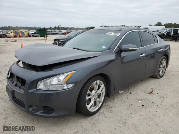 2012 Nissan Maxima 3.5 SV w/Sport Pkg with VIN 1N4AA5AP9CC814599, listed as a Copart auction lot 89411685 with 164,964 mi miles and Salvage Title. Bid and sale history available at carsss.com. Image 1.