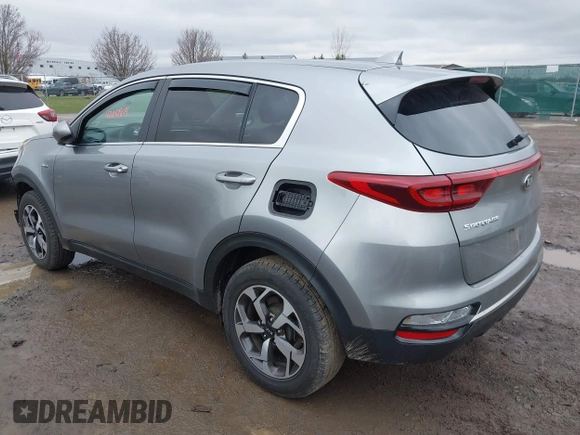 2020 Kia Sportage LX with VIN KNDPMCAC3L7805385, listed as a IAAI auction lot 42010815 with 44,768 mi miles. Bid and sale history available at carsss.com. Image 3.