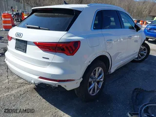 2023 Audi Q3 S line Premium with VIN WA1DECF35P1064930, listed as a IAAI auction lot 41872539 with 20,059 mi miles. Bid and sale history available at carsss.com. Image 4.