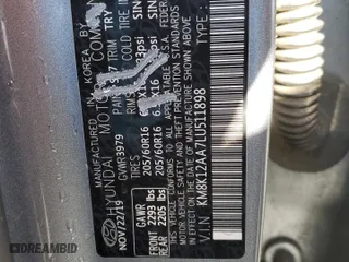 2020 Hyundai Kona SE with VIN KM8K12AA7LU511898, listed as a Copart auction lot 50447955 with 99,485 mi miles and Clean Title. Bid and sale history available at carsss.com. Image 13.