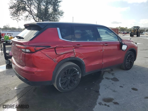 2023 Mitsubishi Outlander SEL with VIN JA4J3VA82PZ057376, listed as a Copart auction lot 87131254 with 91,665 mi miles and Salvage Title. Bid and sale history available at carsss.com. Image 3.