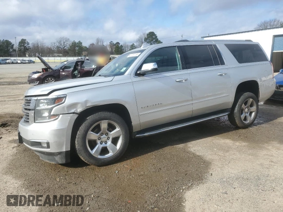 2017 Chevrolet Suburban Premier with VIN 1GNSCJKC2HR120815, listed as a Copart auction lot 43729155 with 96,553 mi miles and Salvage title. Bid and sale history available at DreamBid. Image 1.
