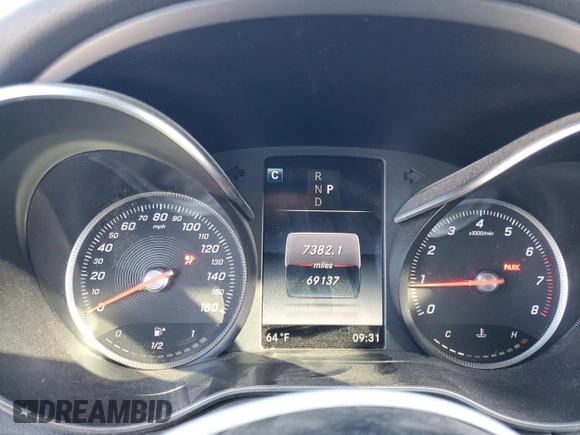 2018 Mercedes-Benz C 300 with VIN 55SWF4JB2JU273443, listed as a Copart auction lot 43762185 with 69,137 mi miles and Salvage Title. Bid and sale history available at DreamBid. Image 9.