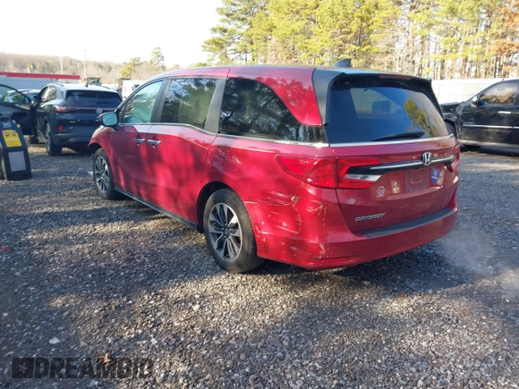 2022 Honda Odyssey EX-L with VIN 5FNRL6H73NB034607, listed as a IAAI auction lot 41238103 with 57,868 mi miles and . Bid and sale history available at DreamBid. Image 3.