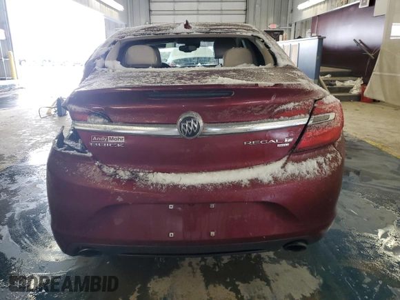 2016 Buick Regal Premium II with VIN 2G4GT5GX4G9142630, listed as a Copart auction lot 45099245 with 0 mi miles and Salvage Title. Bid and sale history available at carsss.com. Image 6.