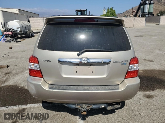 2007 Toyota Highlander Hybrid w/3rd Row with VIN JTEDW21A970021759, listed as a Copart auction lot 71891704 with 0 mi miles and Salvage Title. Bid and sale history available at carsss.com. Image 6.