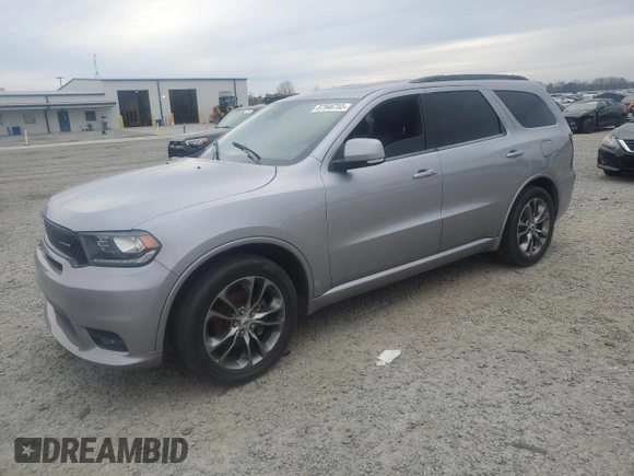2020 Dodge Durango GT Plus с VIN 1C4RDHDG7LC164513, выставлен на аукционе Copart как лот 87946755 с пробегом Не указан миль и Списание • Salvage title. История ставок и продаж доступна на DreamBid. Изображение 1.