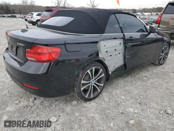 2018 BMW 2 Series 230i with VIN WBA2M7C51JVA97243, listed as a Copart auction lot 42369135 with 52,606 mi miles and Salvage Title. Bid and sale history available at carsss.com. Image 3.