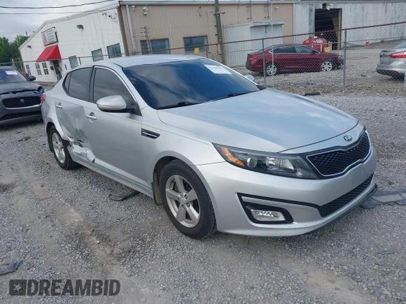 2015 Kia Optima LX with VIN 5XXGM4A78FG512103, listed as a IAAI auction lot 42144352 with 91,268 mi miles and . Bid and sale history available at carsss.com. Image 1.