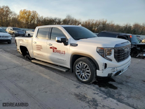 2023 GMC Sierra 1500 Denali Ultimate with VIN 1GTUUHEL7PZ243379, listed as a Copart auction lot 80471534 with 23,164 mi miles and Salvage Title. Bid and sale history available at carsss.com. Image 4.