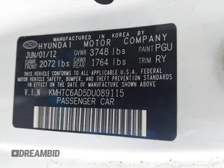 2013 Hyundai Veloster w/Gray Int с VIN KMHTC6AD5DU089115, выставлен на аукционе IAAI как лот 42498078 с пробегом 119 144 миль миль и . История ставок и продаж доступна на DreamBid. Изображение 9.