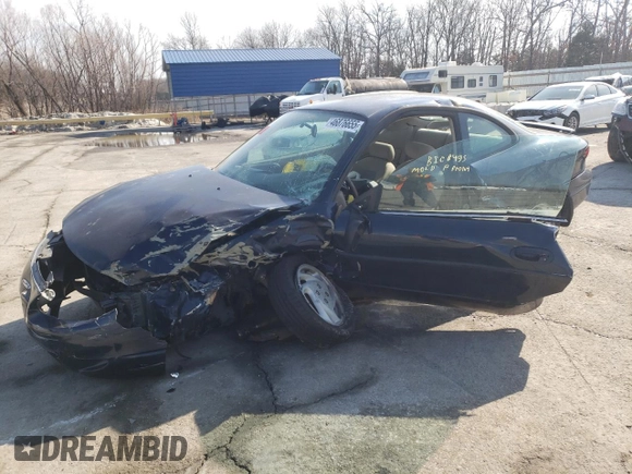 2002 Ford Escort ZX2 Standard with VIN 3FAFP11322R133324, listed as a Copart auction lot 46876655 with 143,367 mi miles and Salvage Title. Bid and sale history available at carsss.com. Image 1.