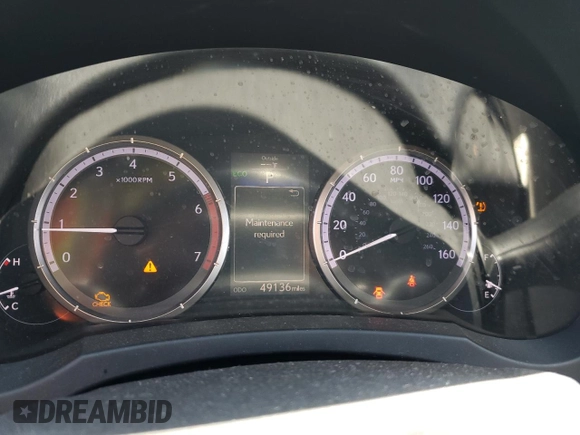2016 Lexus RC 200t F Sport with VIN JTHHA5BC5G5002326, listed as a Copart auction lot 58969195 with 49,136 mi miles and Salvage title. Bid and sale history available at DreamBid. Image 9.