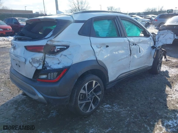 2022 Hyundai Kona Limited with VIN KM8K5CA34NU902151, listed as a IAAI auction lot 41413001 with NaN miles. Bid and sale history available at carsss.com. Image 4.