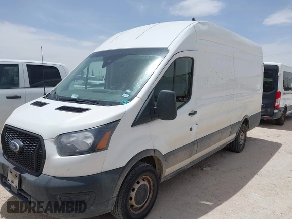 2023 Ford Transit Cargo z VIN 1FTBR3X83PKA97706, wystawiony jako IAAI lot #42253817 z przebiegiem 54 042 mil mil oraz . Historia ofert i sprzedaży dostępna na DreamBid. Obrazek 2.