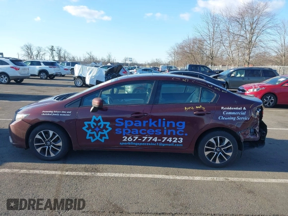 2014 Honda Civic EX with VIN 19XFB2F80EE270941, listed as a IAAI auction lot 41585542 with 104,446 mi miles. Bid and sale history available at carsss.com. Image 14.