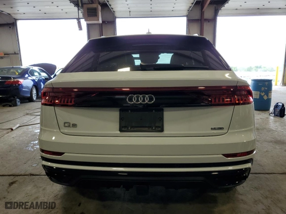 2020 Audi Q8 Prestige with VIN WA1FVAF15LD022939, listed as a Copart auction lot 57142233 with 35,061 mi miles. Bid and sale history available at carsss.com. Image 6.