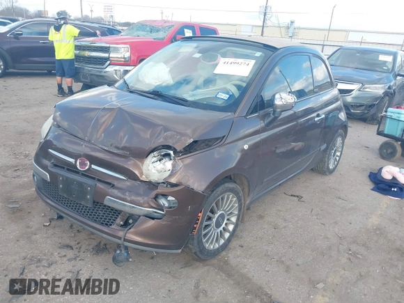 2012 FIAT 500 Gucci with VIN 3C3CFFER1CT119029, listed as a IAAI auction lot 41499274 with 78,504 mi miles. Bid and sale history available at carsss.com. Image 16.