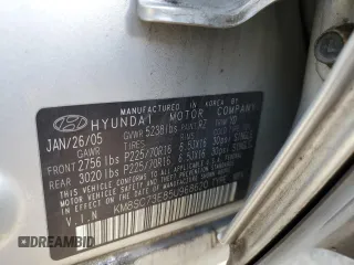 2005 Hyundai Santa Fe GLS with VIN KM8SC73E85U968620, listed as a Copart auction lot 83382614 with 161,126 mi miles and Salvage Title. Bid and sale history available at carsss.com. Image 16.