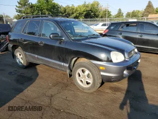 2002 Hyundai Santa Fe GLS with VIN KM8SC73D62U175237, listed as a Copart auction lot 63607054 with 129,087 mi miles and Salvage Title. Bid and sale history available at carsss.com. Image 4.