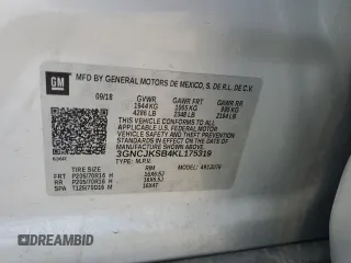 2019 Chevrolet Trax LS z VIN 3GNCJKSB4KL175319, wystawiony jako Copart lot #57647735 z przebiegiem 147 329 mil mil oraz Szkoda całkowita • Salvage title. Historia ofert i sprzedaży dostępna na DreamBid. Obrazek 13.