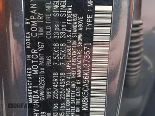 2019 Hyundai Kona Ultimate with VIN KM8K5CA56KU373671, listed as a Copart auction lot 85727634 with 17,727 mi miles and Salvage Title. Bid and sale history available at carsss.com. Image 14.