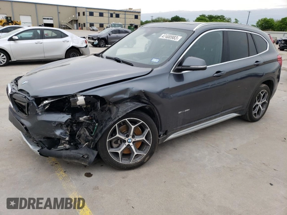 2017 BMW X1 sDrive28i with VIN WBXHU7C35H5H35194, listed as a Copart auction lot 47400983 with 80,312 mi miles and . Bid and sale history available at DreamBid. Image 1.