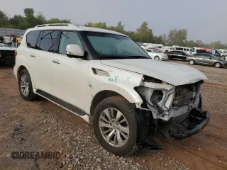 2017 Infiniti QX80 with VIN JN8AZ2NE8H9161010, listed as a Copart auction lot 72314114 with 63,025 mi miles and Salvage Title. Bid and sale history available at carsss.com. Image 4.